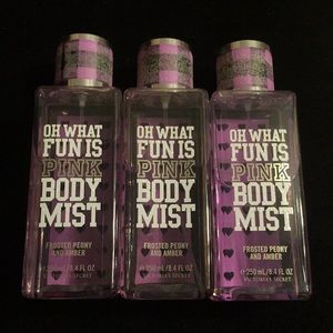 3 Brand New PINK Victoria’s Secret Body Mists